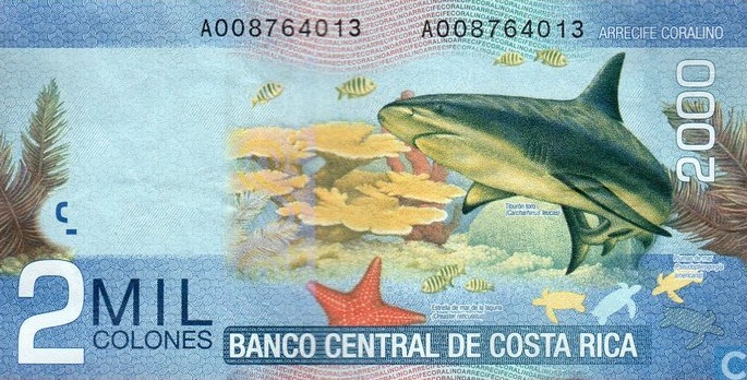 2000 colons argent, monnaie locale, costa rica, colons, billets, 2000,