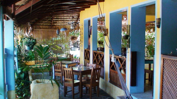 Réception Cabinas Guarana Caraïbes Sud Puerto Viejo de Talamanca accueil réception colorée