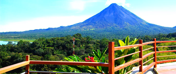 Linda Vista Norte - Vue du volcan Arenal Hotel Linda Vista Norte Arenal La Fortuna El Castillo Volcan Lac Vue