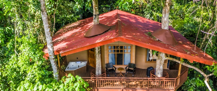Maquenque Lodge - Cabinas Maquenque Lodge Boca Tapada Verdure Cabina en Bois