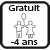 Gratuit enfants - 4 ans Gratuit enfants - 4 ans