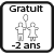 Gratuit enfants - 2 ans enfants bébé gratuit moins de deux ans