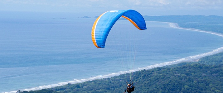 parapente, orange, voler, vol, instructeur, libre, liberté, océan