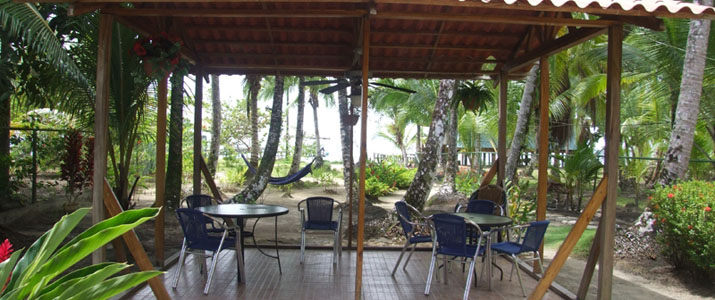 Tierra Verde - Rancho et cocotiers Tierra Verde Panama Bocas del Toro Almirante Isla Carenero Colon Caraïbes Sud Ponton Hamac Océan Rancho