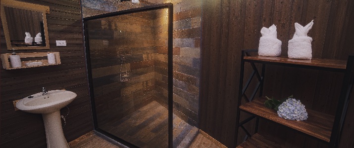 Salle de bain privée du chalet Salle de bain, confort, privée, moderne, spacieuse