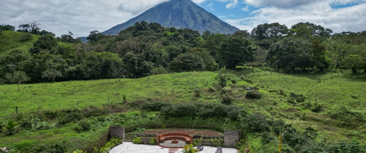 vue, volcan, nature