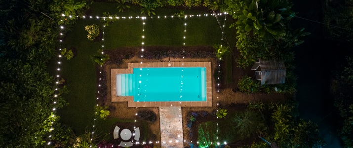 Casa del Lago pisciine piscine, nuit, lumières