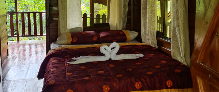 Cabane en bois des Cabañas Manu à Sarapiquí, hébergement nature au Costa Rica