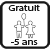 Gratuit enfants - 5 ans 