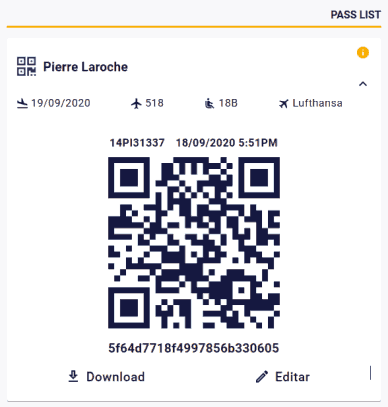 Dernière étape : votre code QR Dernière étape du site Pase de Salud - Le QR code